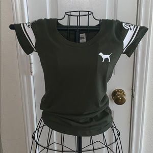 Victoria Secret Pink shirt in army green